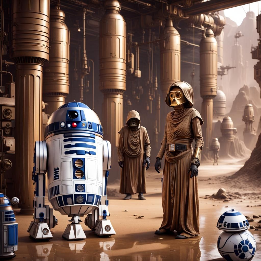R2-D2, C3-P0, and Jawa at Droid Central