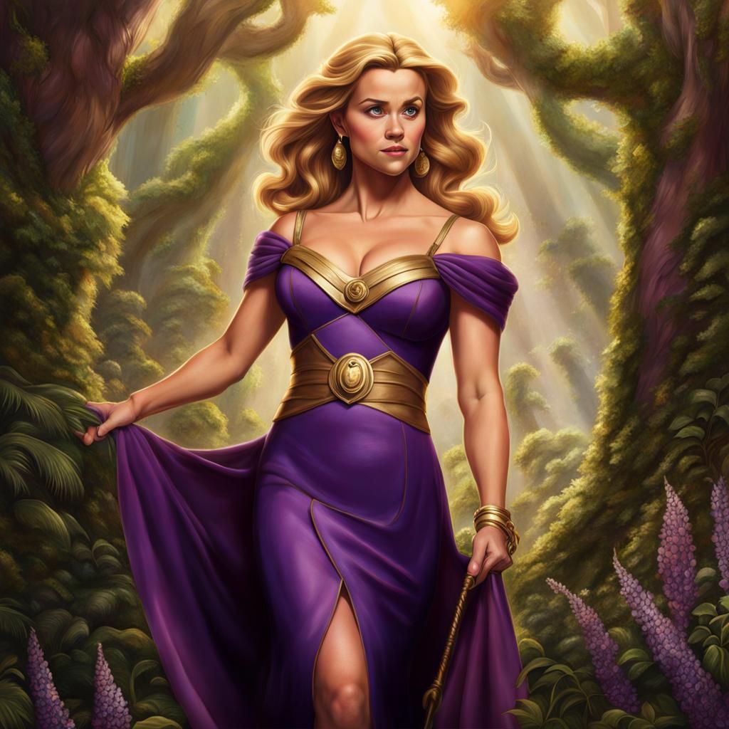 Reese Witherspoon as Megara: Hyperrealistic Full Body