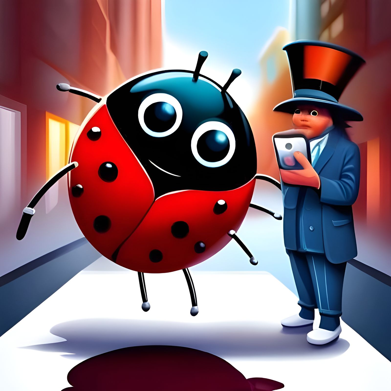 Handsome Young Man Illustration in Psychedelic Style