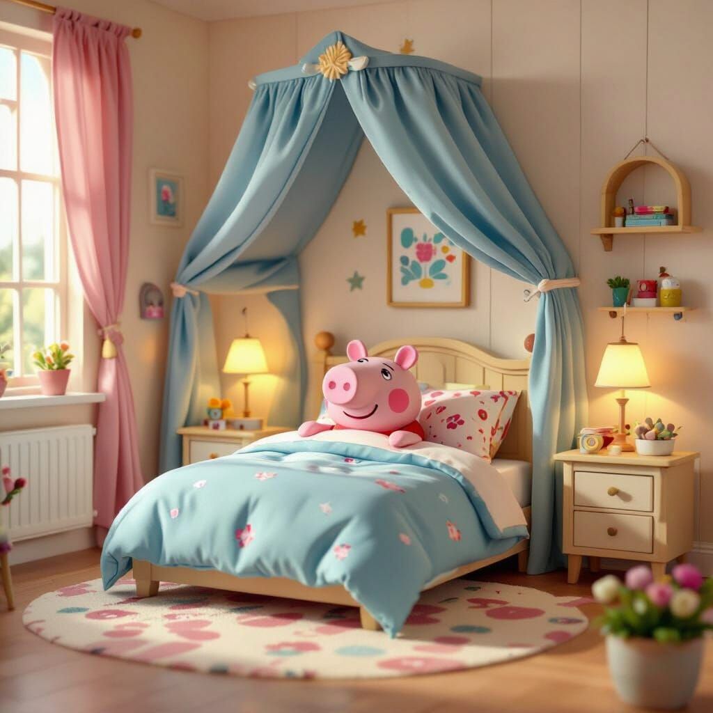 Peppa Pig Sleeps Peacefully in Cozy Home