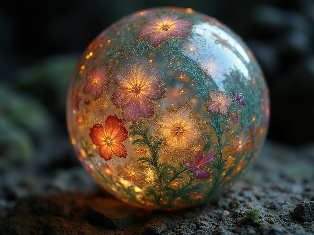 Watered Temari Silk Ball Wookey Hole Hilarious Flora Lava Cave