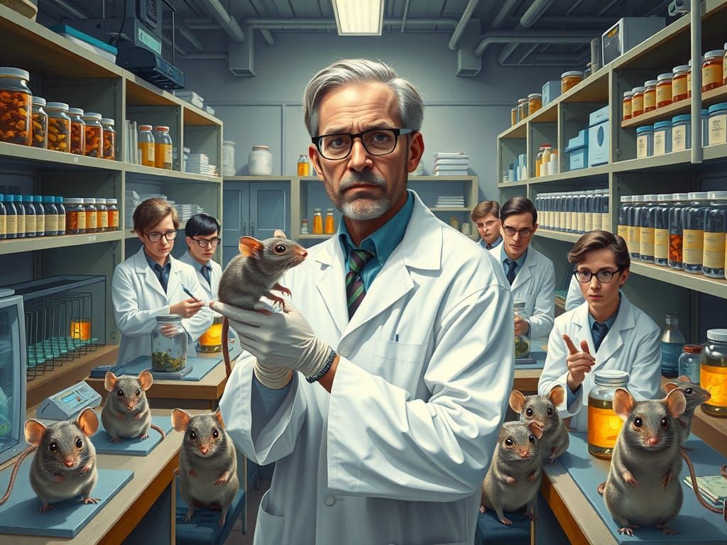 Scientist Conducts Groundbreaking Research in Meticulous Lab...