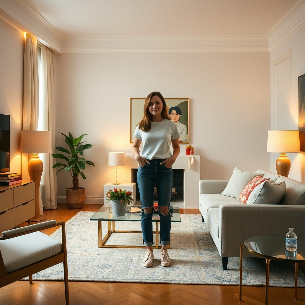 Cozy Living Room Setup in Whimsical Style