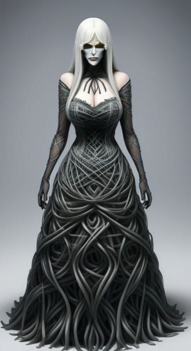 Intricate Fractal Dodecahedron Dress with Solomon Grundy's S...