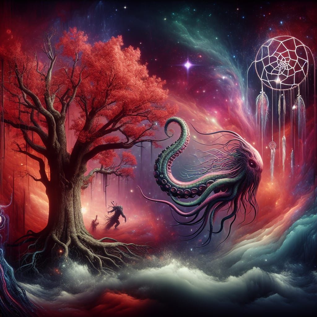 Feels The Red Oak Around The Edges Of The Nightmare, A Tenta...