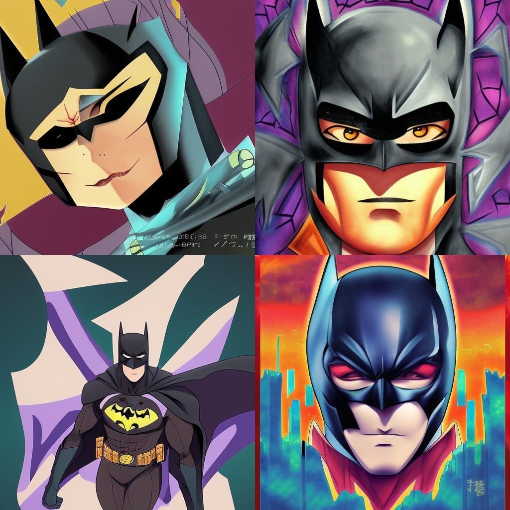 Batman in Anime Style Key Visual