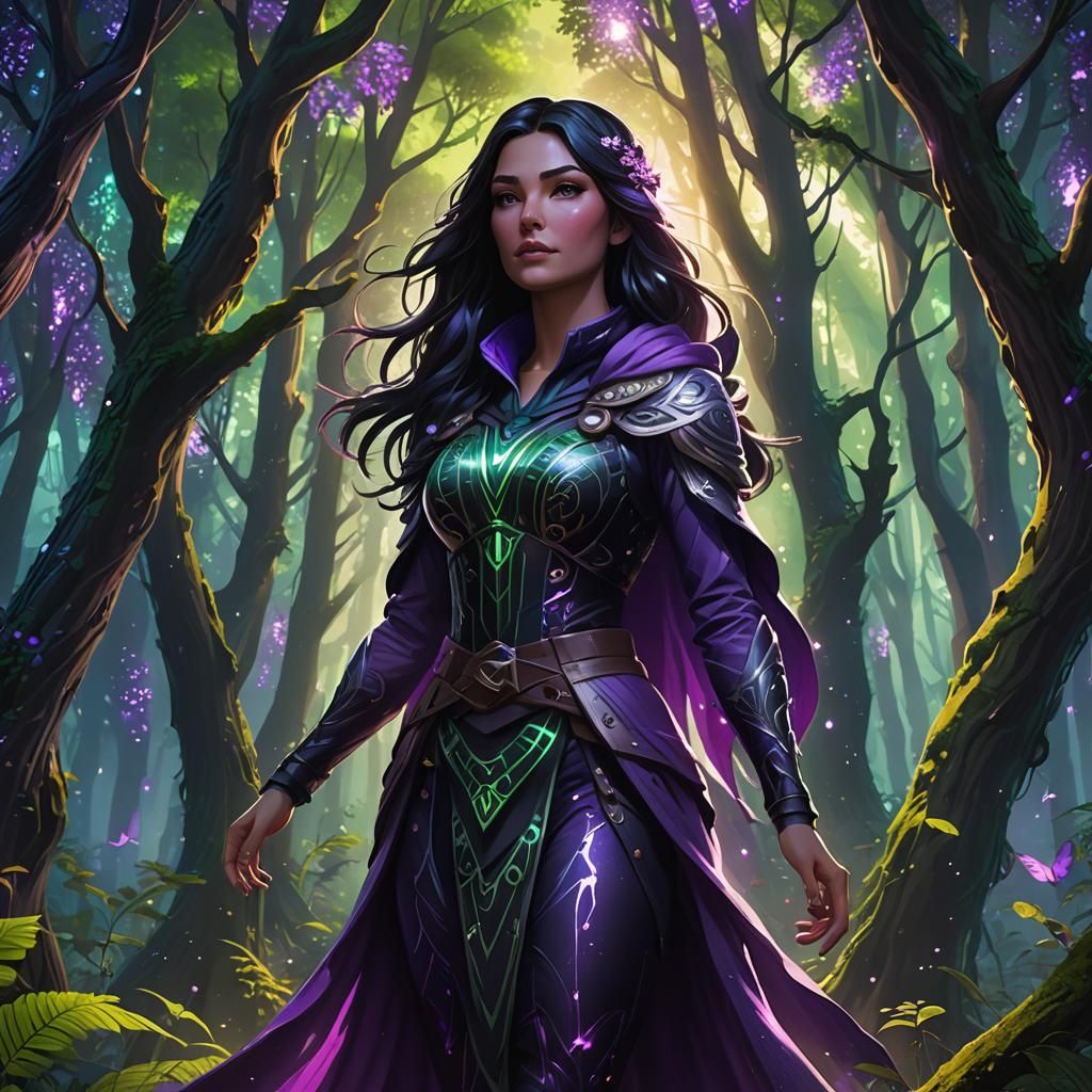 Mystical Forest Woman in Fortnite Style