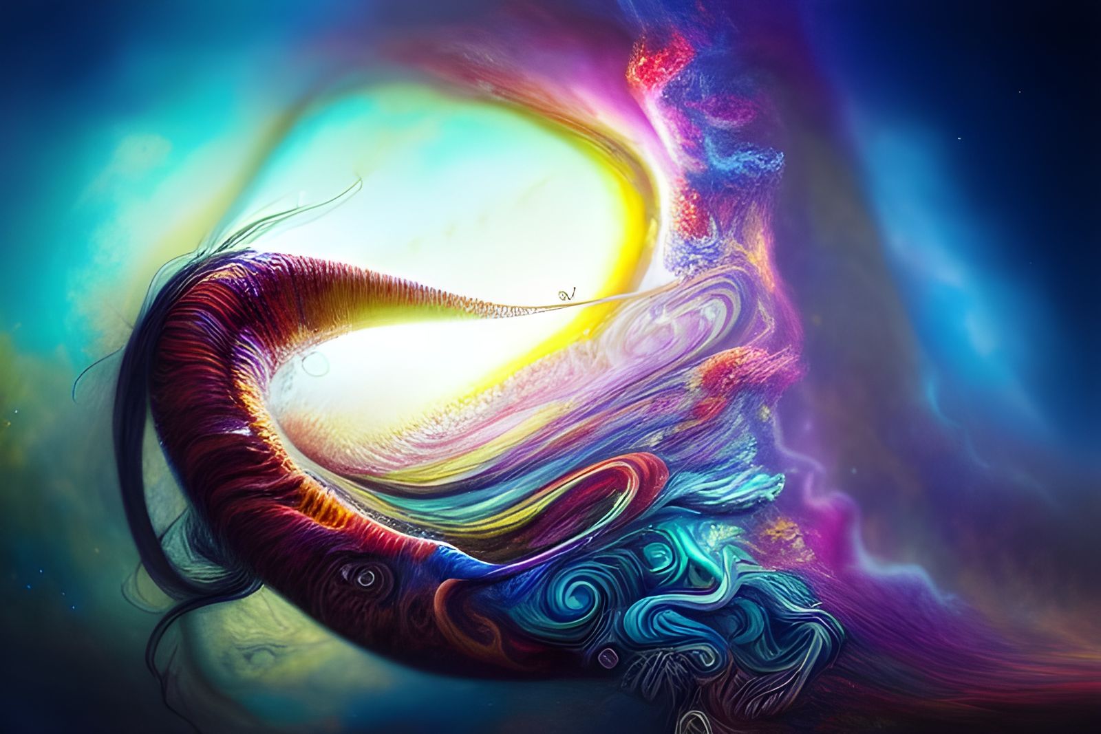 Infinite Spiraling Galaxies: Digital Illustration