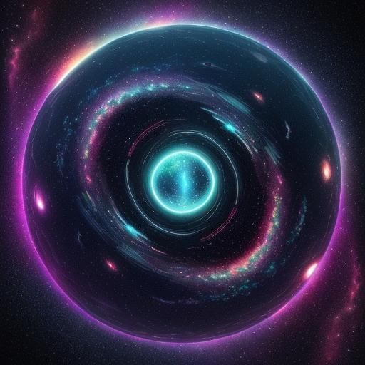 Astronaut in Psychedelic Galaxy with Autumn Leaves