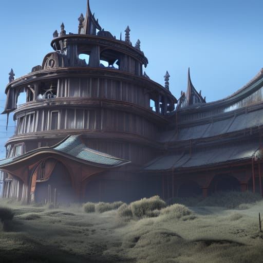 Fantastical Abandoned Shelter Concept Art