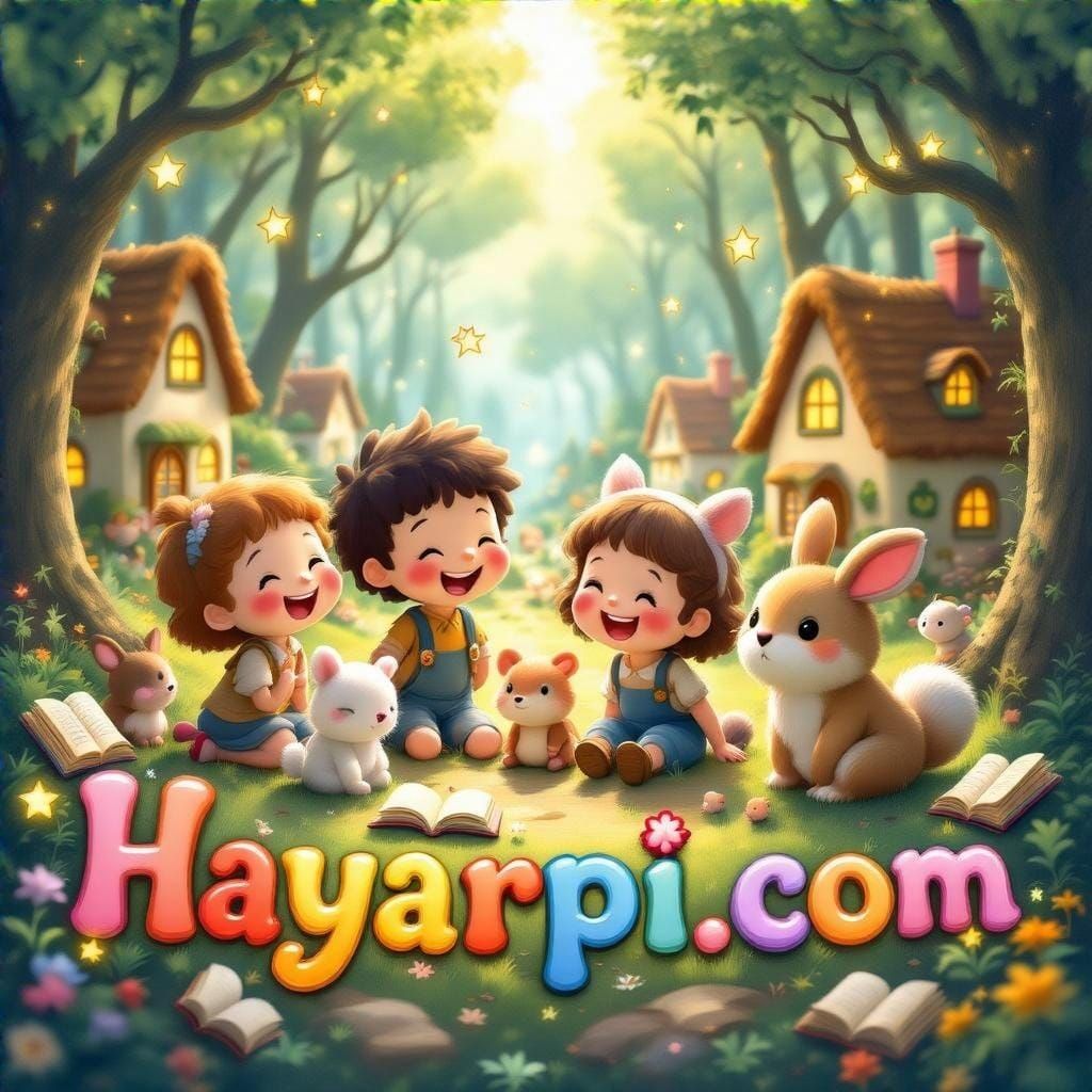 Whimsical Children's Wonderland in Watercolor Style