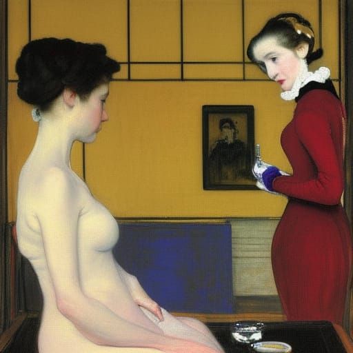 Aristocrat with Artists: A Minimalist Abstract Scene