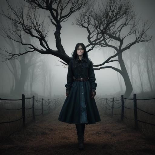 Cinematic Image of Determined Woman on Her Land