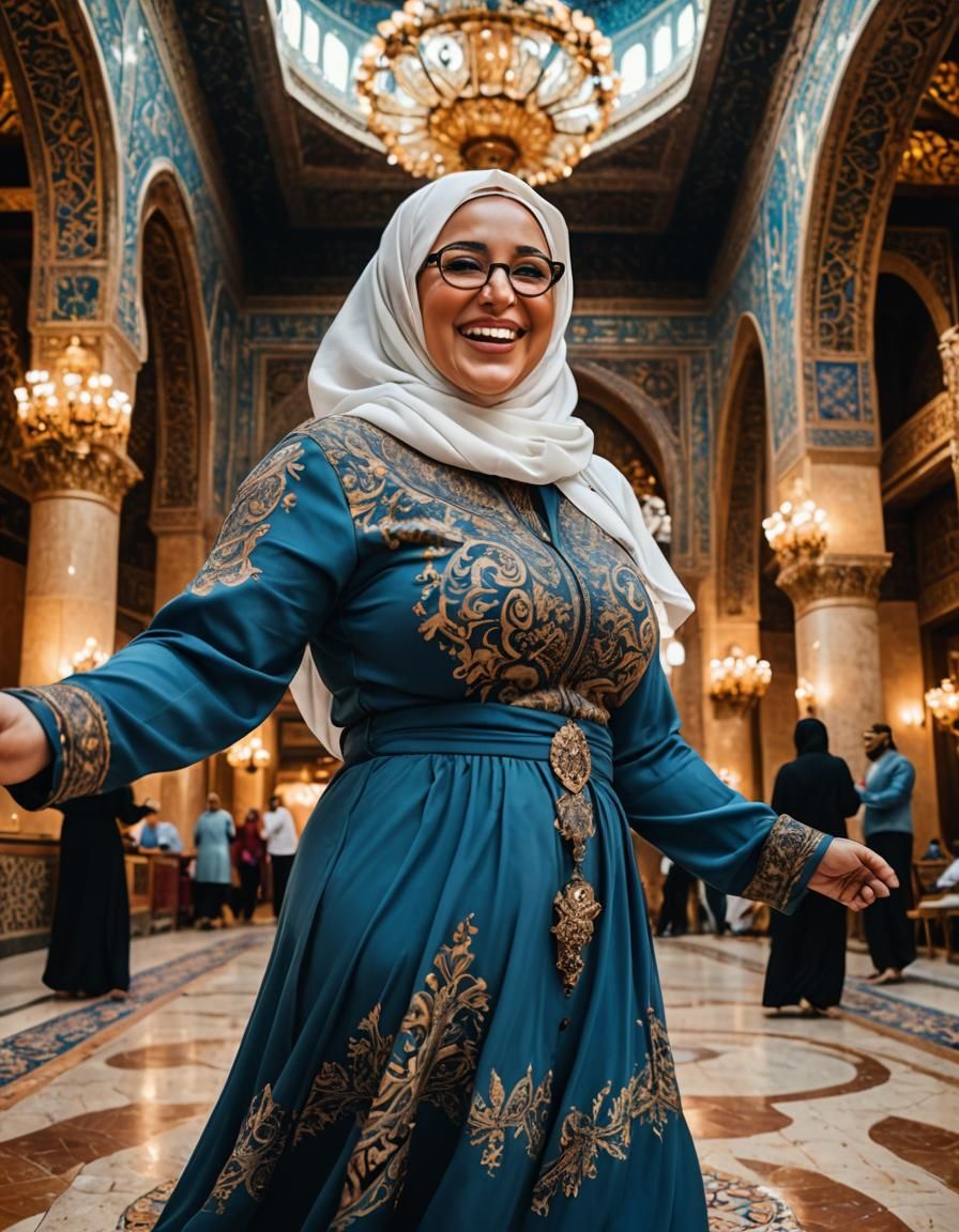 Cinematic Portrait of Middle Eastern Woman Dancing