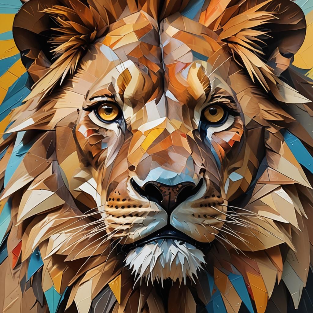 Vibrant 3D Portrait in Oil Painting Style