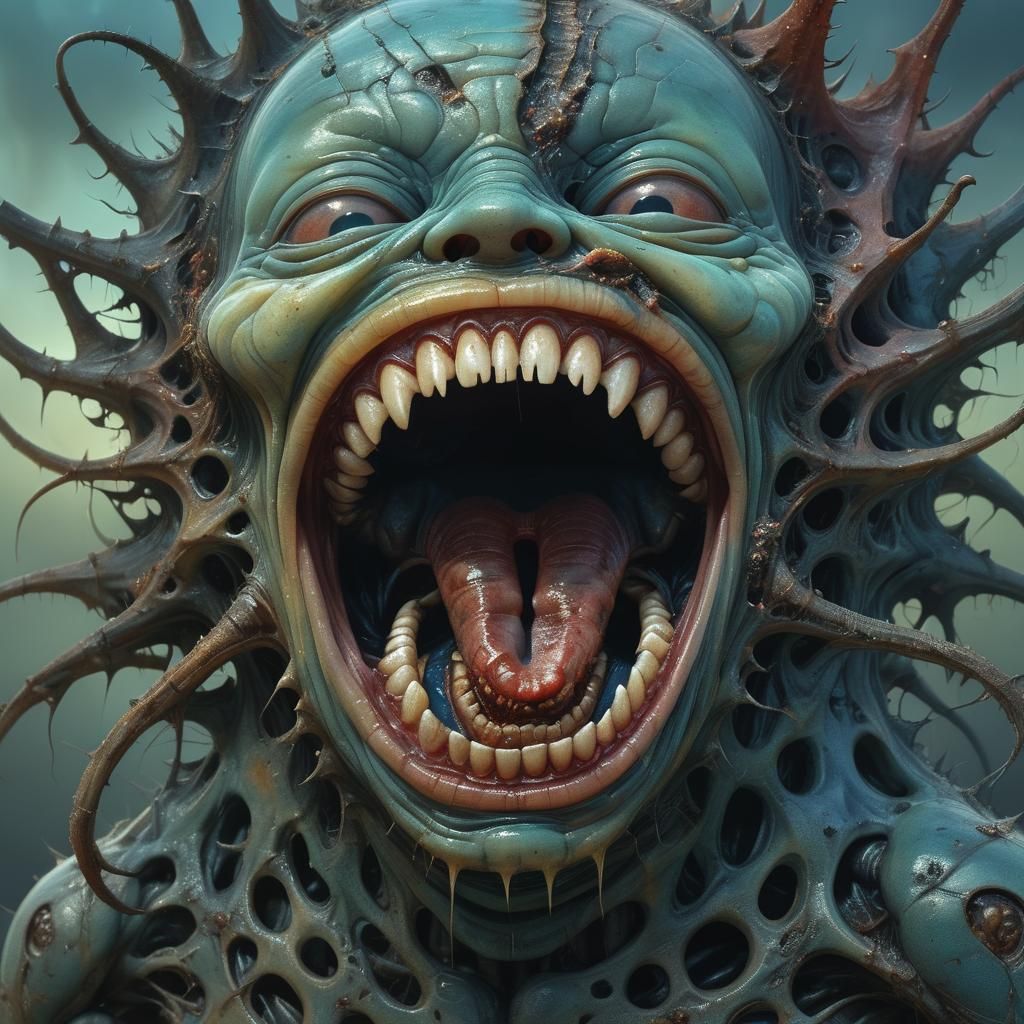 Eerie Surreal Portrait in Digital Art Style