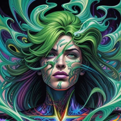 Cannabis Portals in Comic Book Style