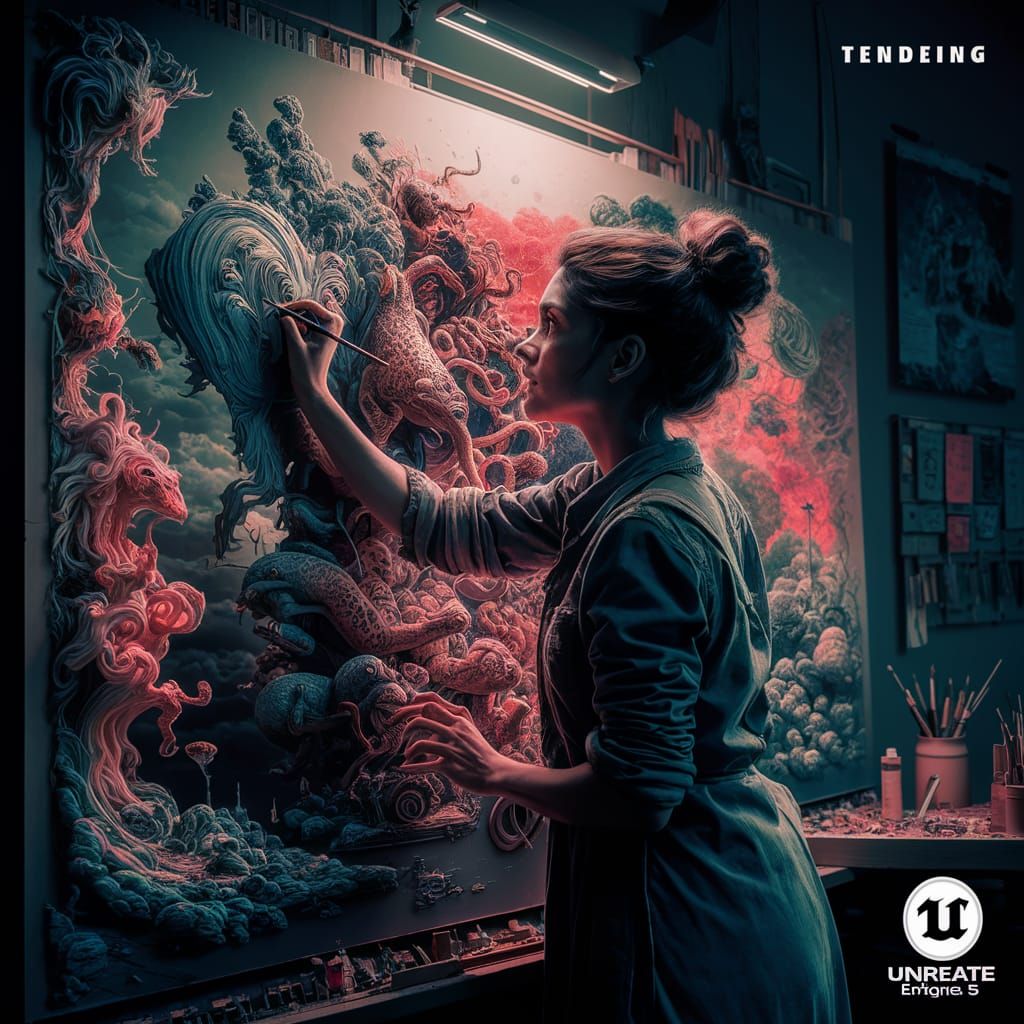 Artist Creating Fantasy World: Matte Painting in 8K