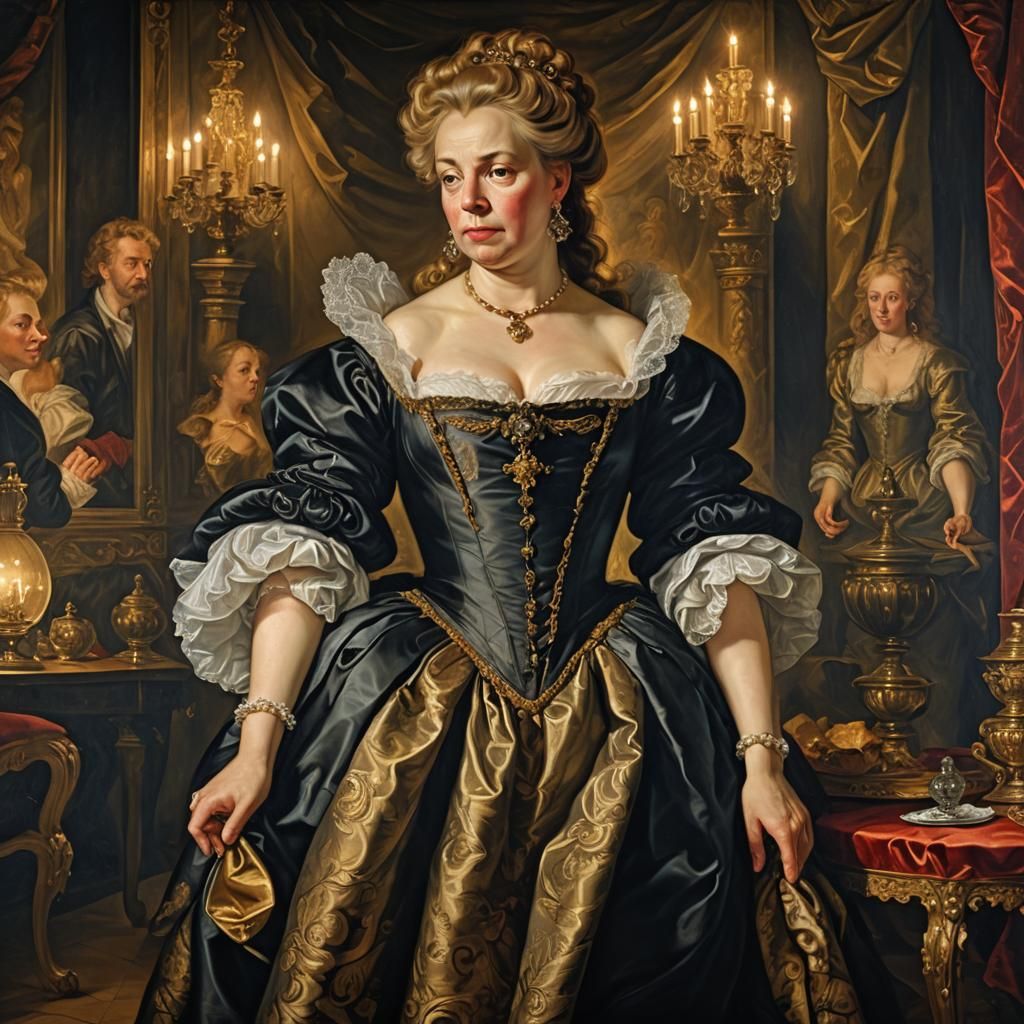 A mature, obese, BBW, plus-sized woman stands confidently in...