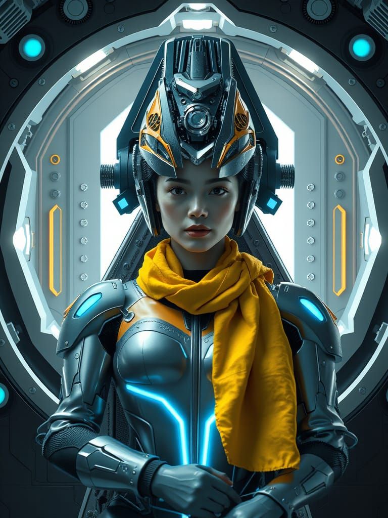 Futuristic Throne Room with Intricate Machinery