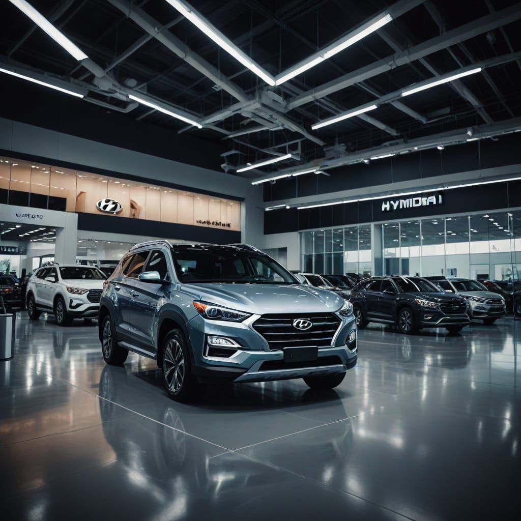 inside a new Hyundai dealership