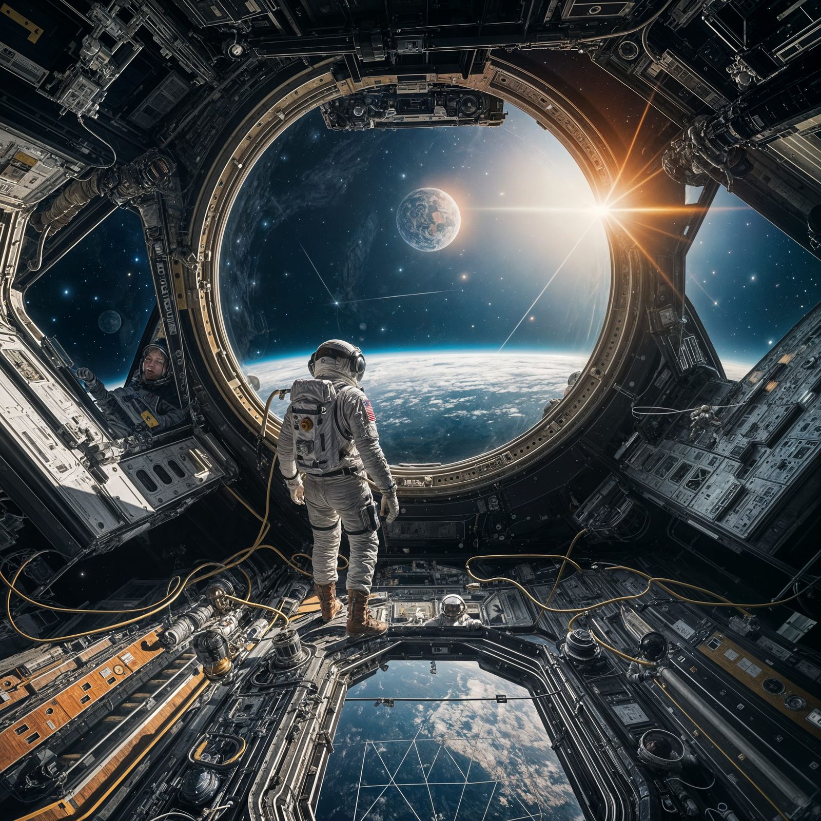 Astronaut Contemplates Vastness of Space