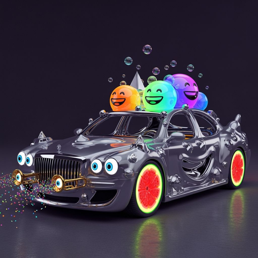 Absurd Futuristic Car with Shape-Shifting Body