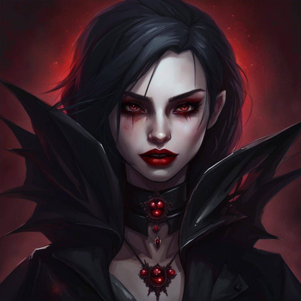 Stylized Vampire Girl Portrait