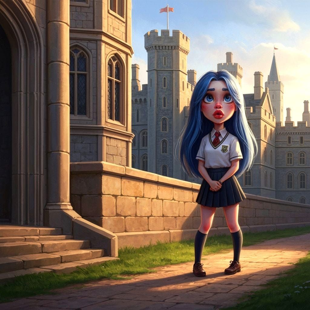 Fantasy Student Near Windsor Castle