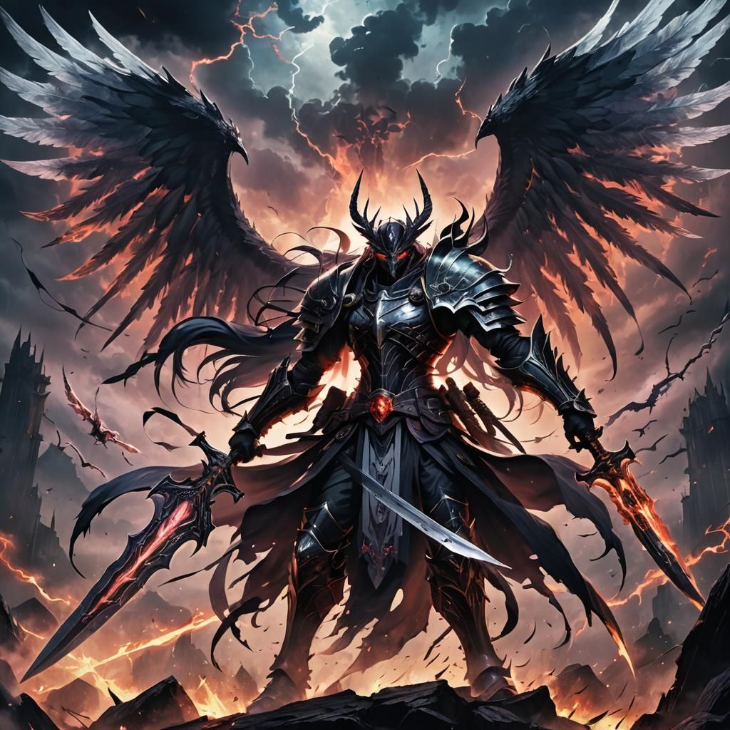 Nephalem of War: Dark Fantasy Anime Art