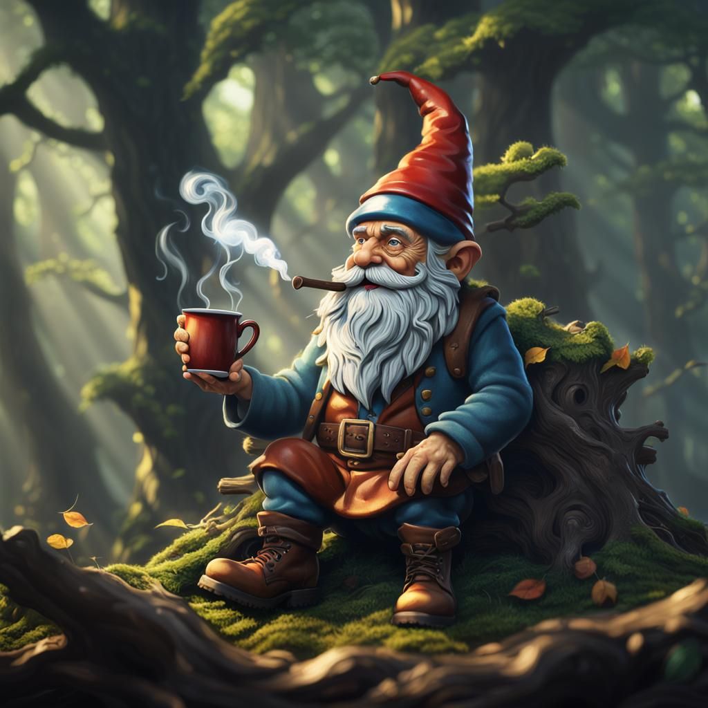 Coffee and pipe to start the day