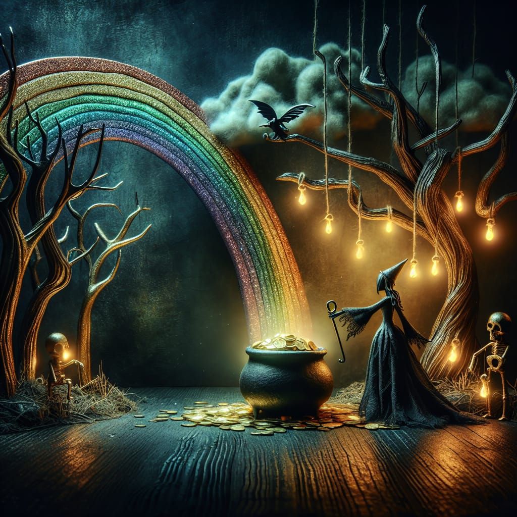 Gothic Guardian of Rainbow Gold: A Dark Fantasy