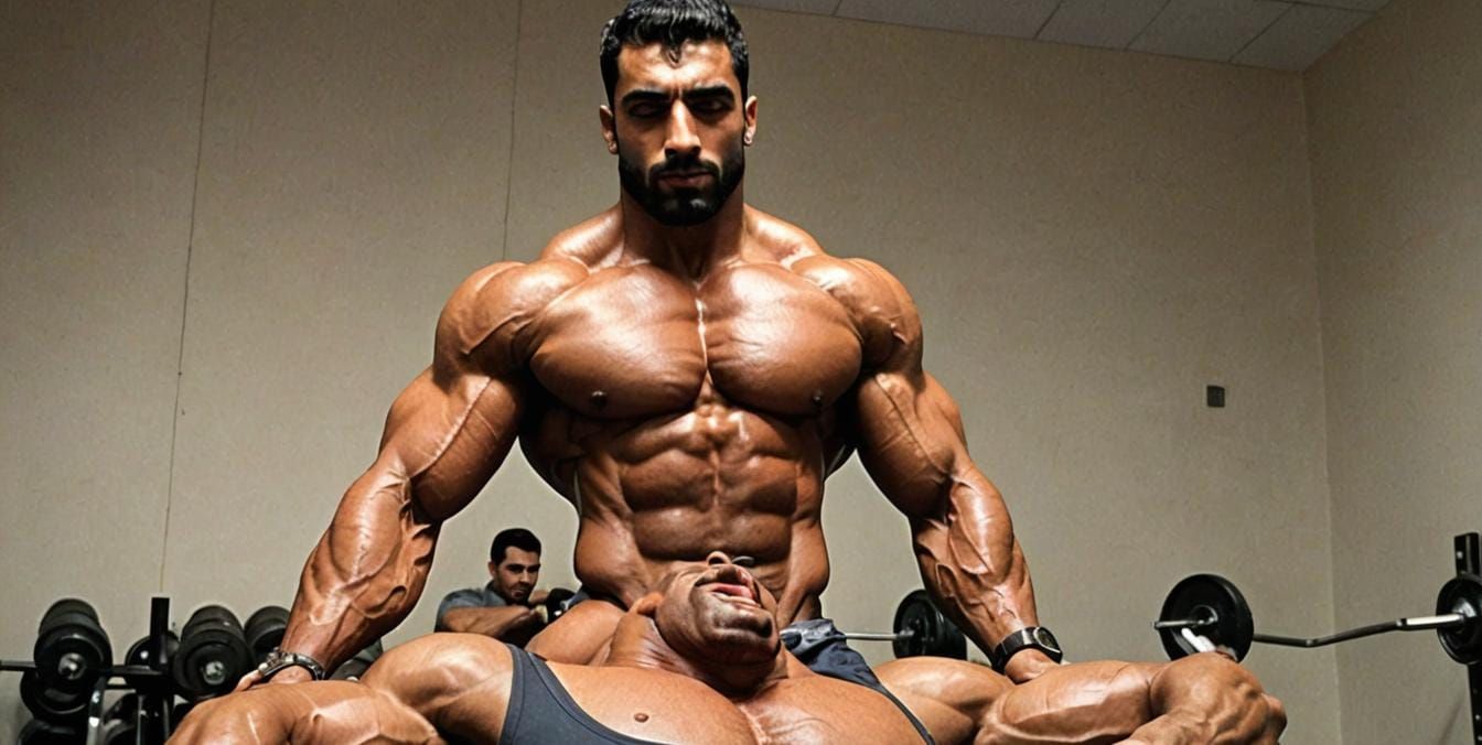 Alpha Arab Bodybuilder Worshipped in Private