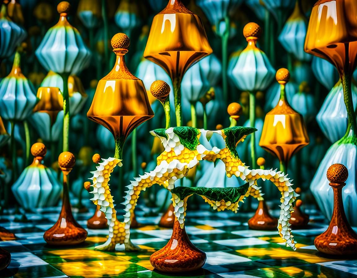 sunflowers dancing under the oomlight, honeycomb structure, ...