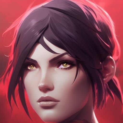 Ruby Rose Portrait in Art Nouveau Style