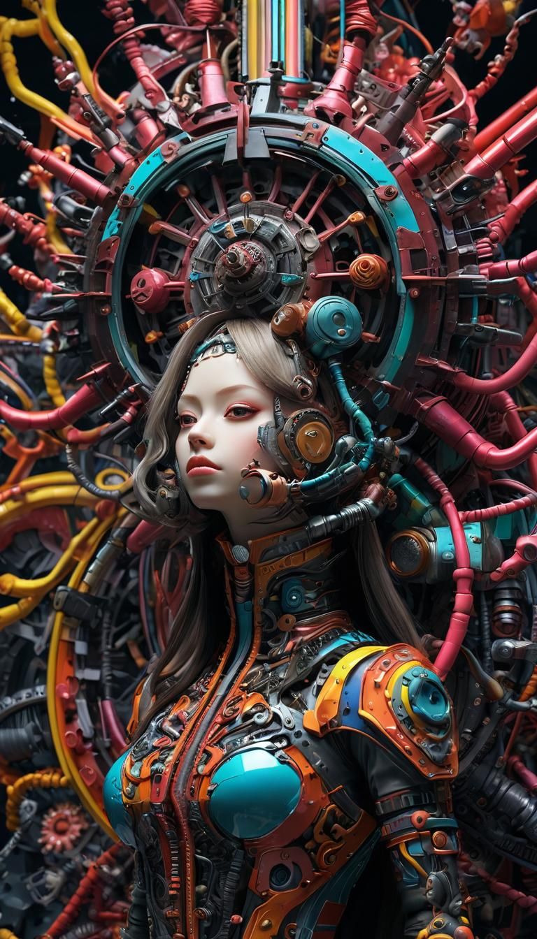 Epic Life Forms Emerge in Vibrant Neon Mechanical Candy Worl...