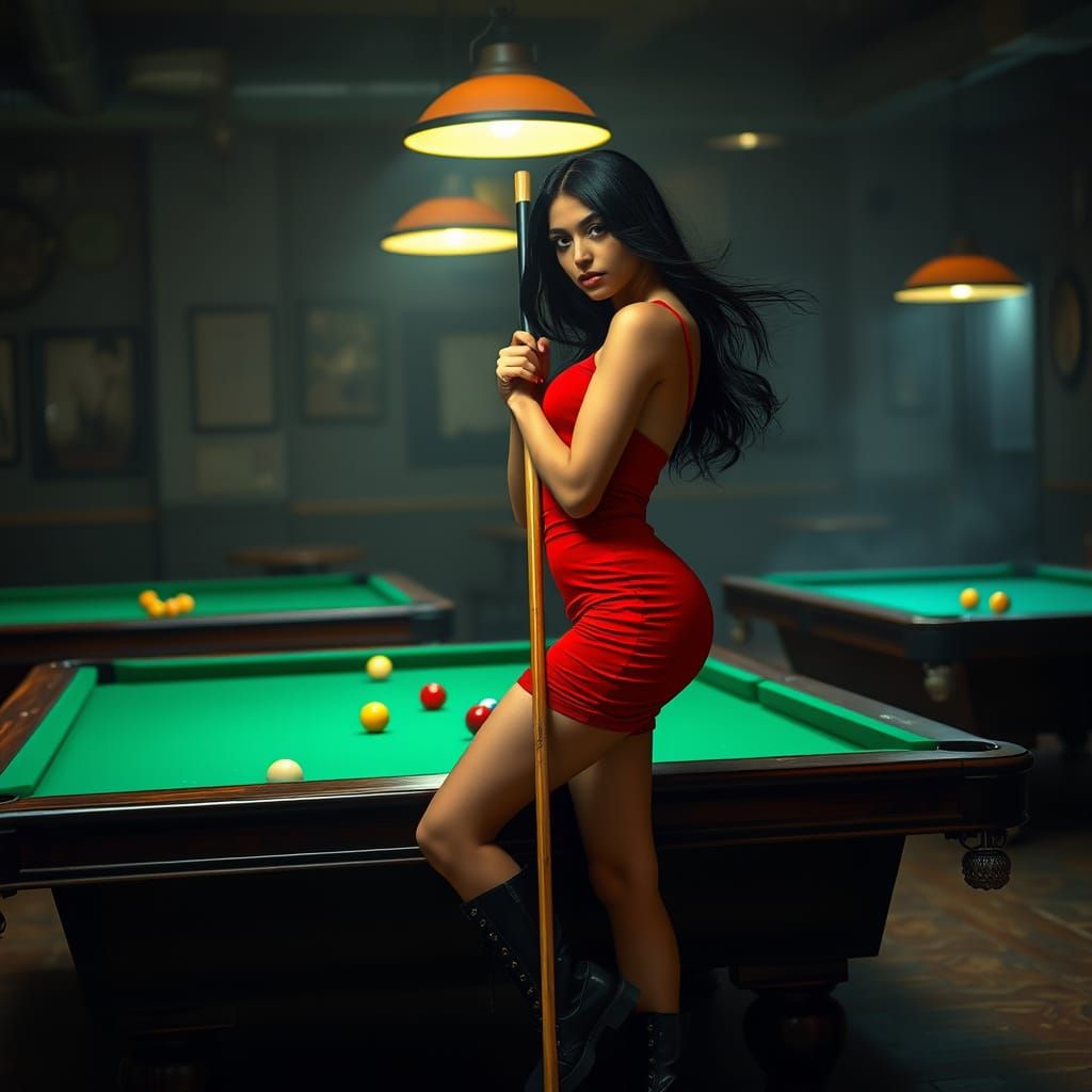 Vintage Glamour at the Pool Hall