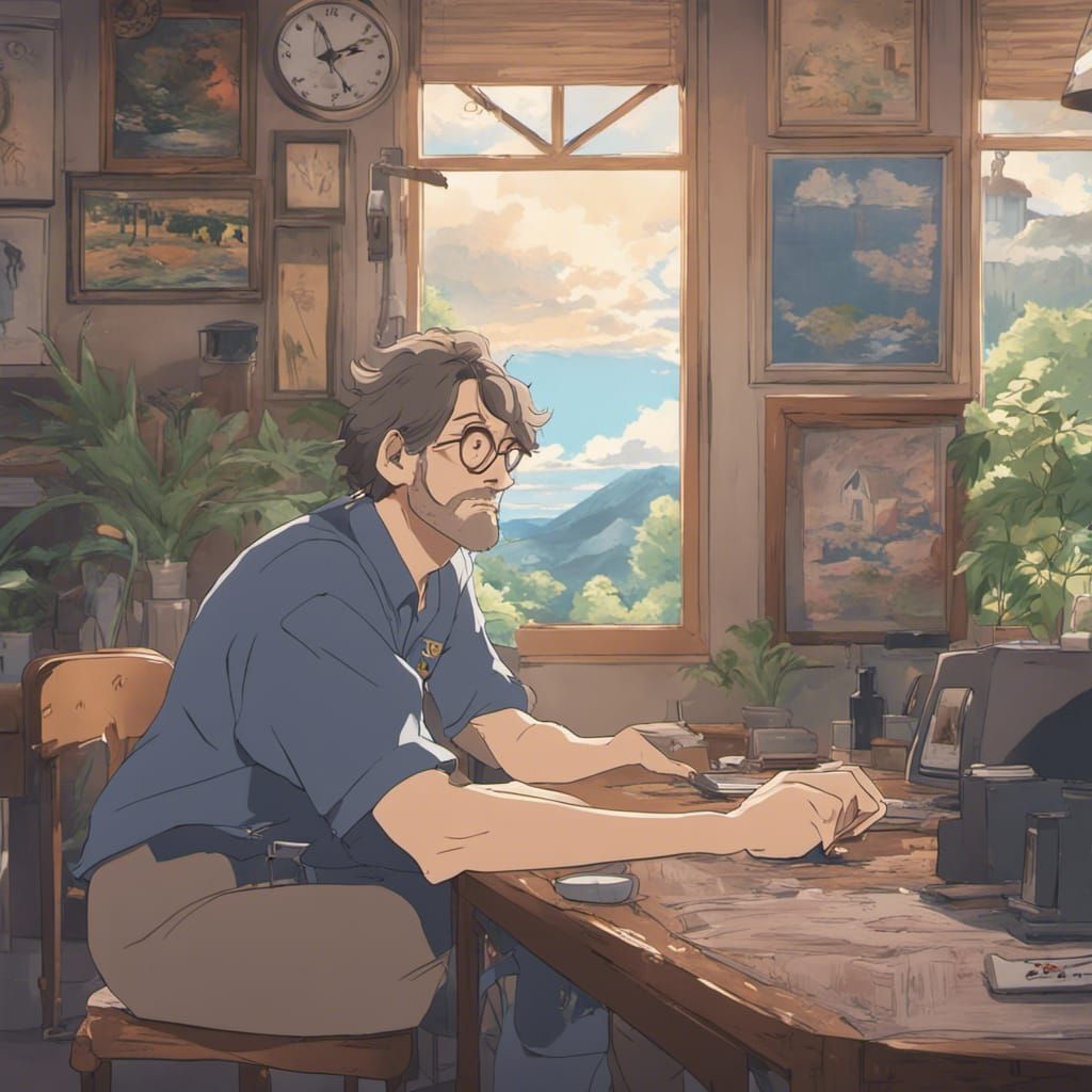 Dave Portnoy as Anime in Ghibli Style