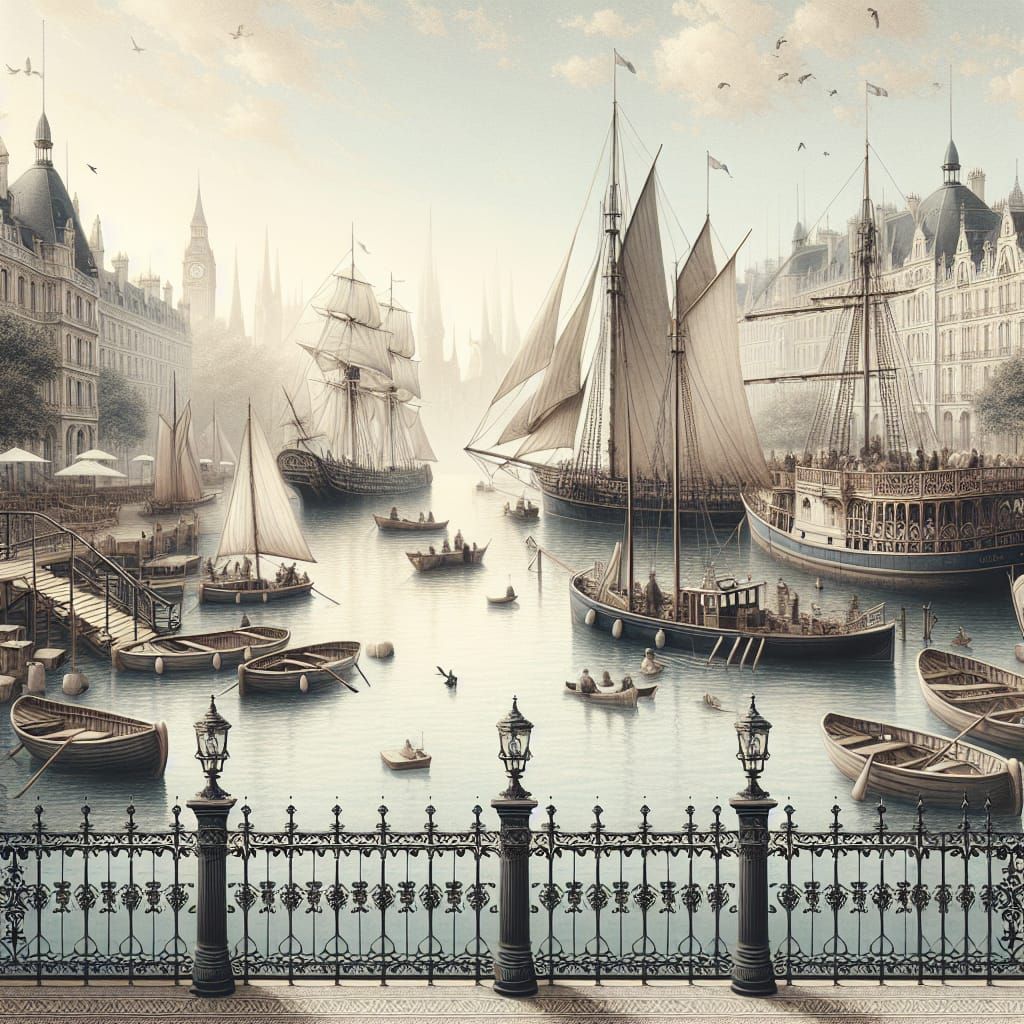 Cozy French Harbor with English Boats