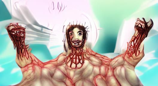 Stylized Digital Art: Muscular Jesus Christ