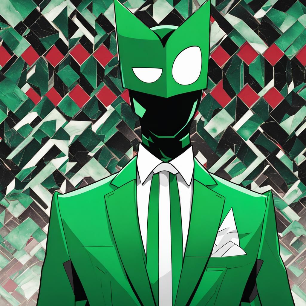 Futuristic Man in Hazbin Hotel Style