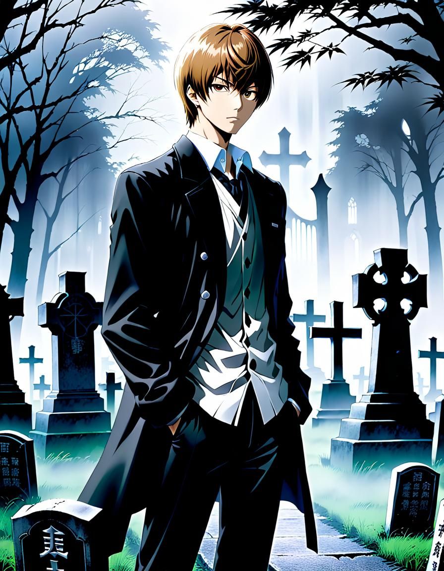 Light Yagami in Misty Graveyard Portrait