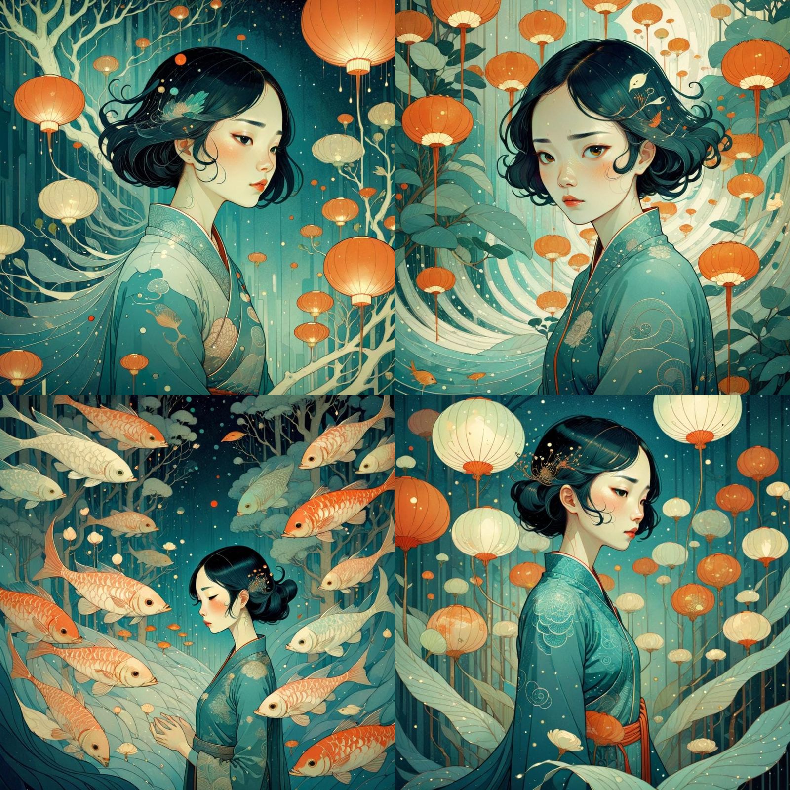 Whimsical Illustration in Golden Age Style