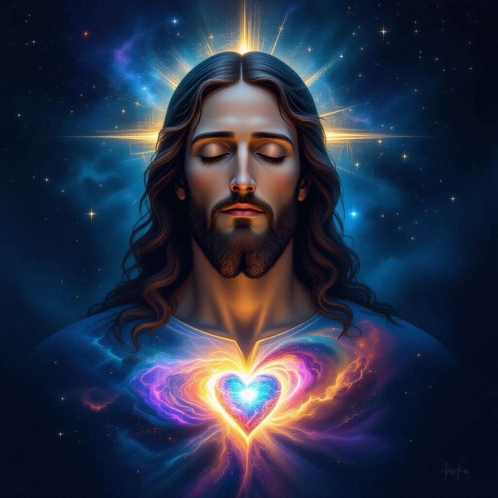 Jesus Christ's Heart as a Cosmic Galaxy