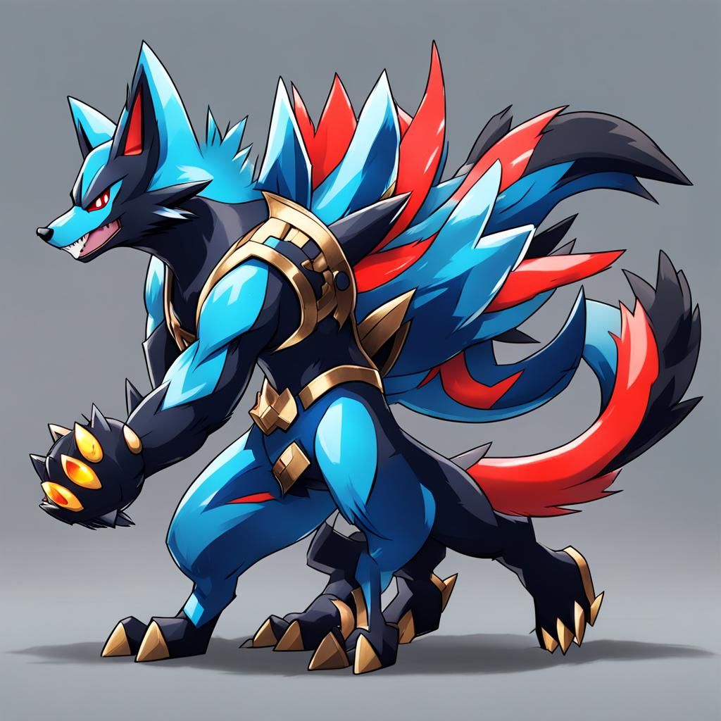 Pokemon Fusion: Mega Lucario and Mega Zoroark