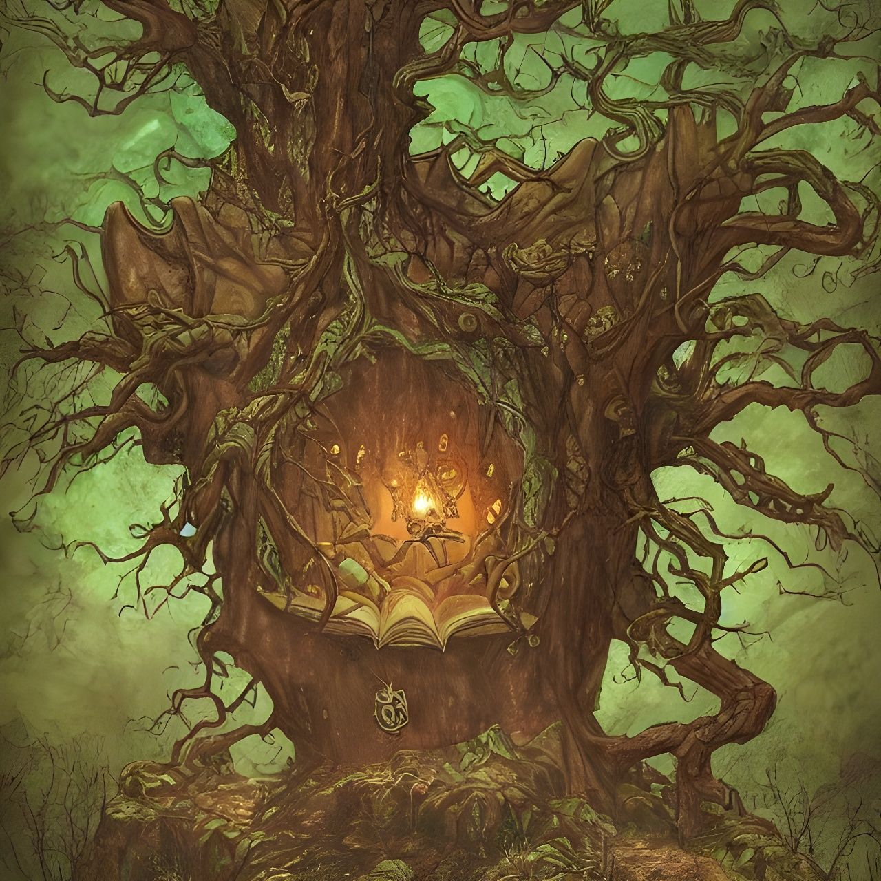 Magical Tree Emerges from Ancient Book