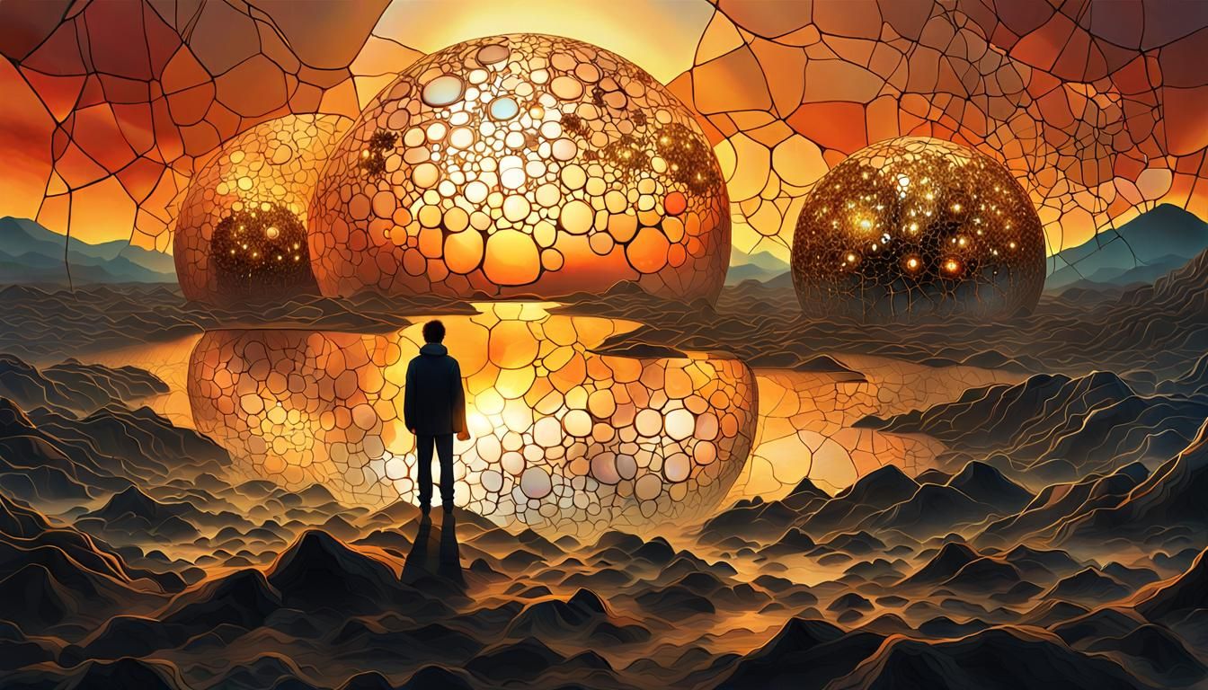 Wounded World by Sunset: Surrealist Bio Art