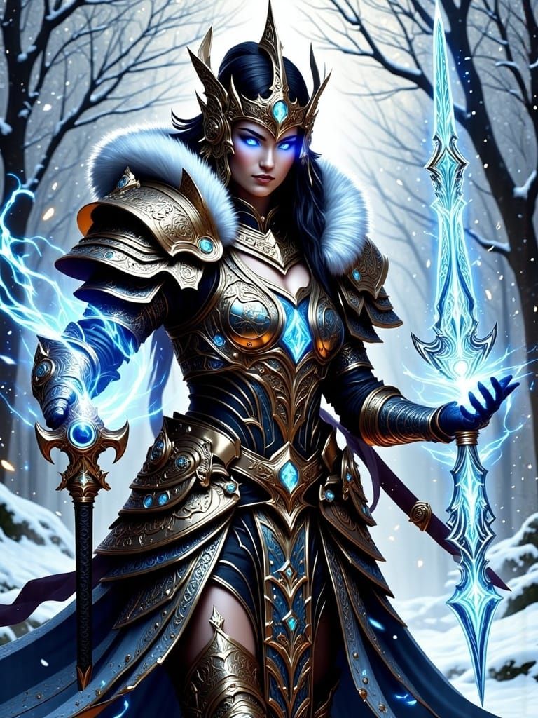 Steampunk Battlemage Summons Ice Magic