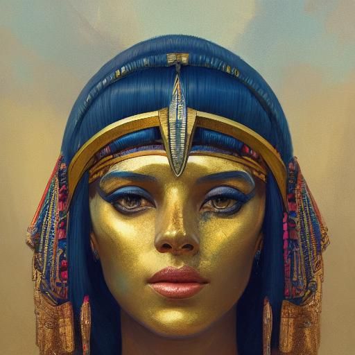 Cleopatra gold bust