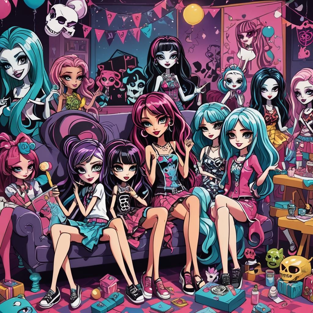 Monster High Slumber Party in Anime Style